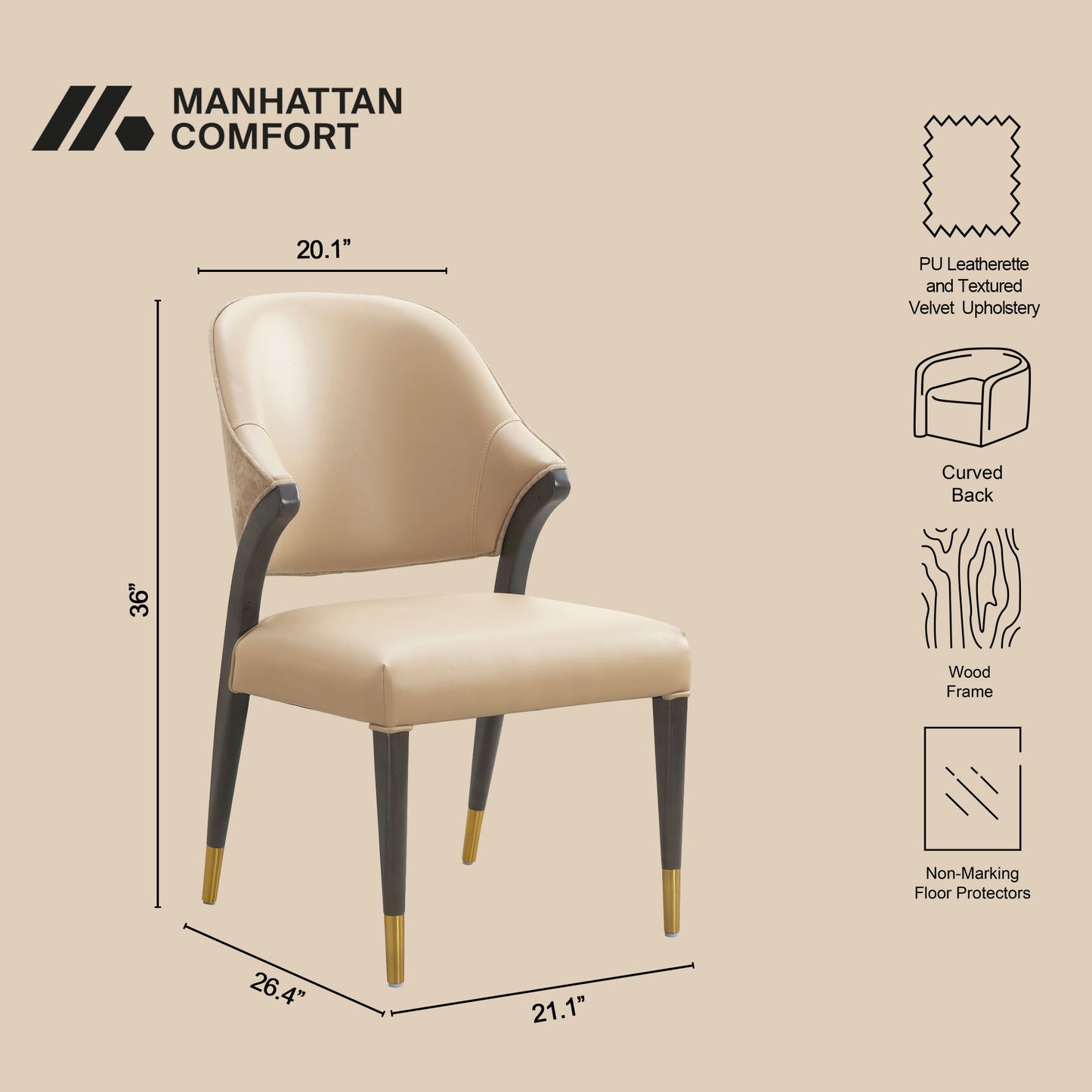 Manhattan Collette - Wood Upholstered Side Chair (Set of 2)
