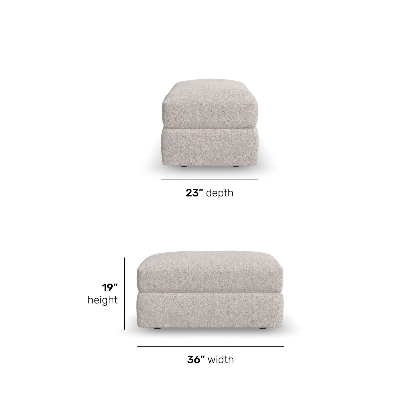 Knox - Fabric Ottoman
