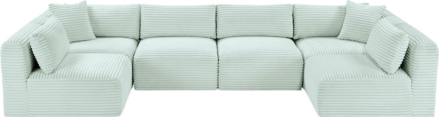 Shaggy - 6 Piece Modular U-Shaped Armless Sectional