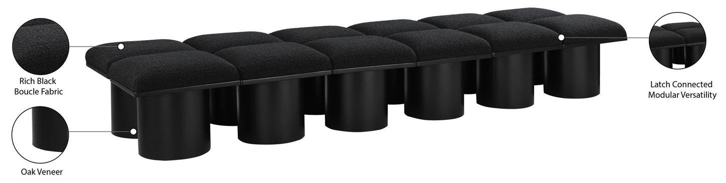 Pavilion - 12 Piece Modular Bench With Black Base