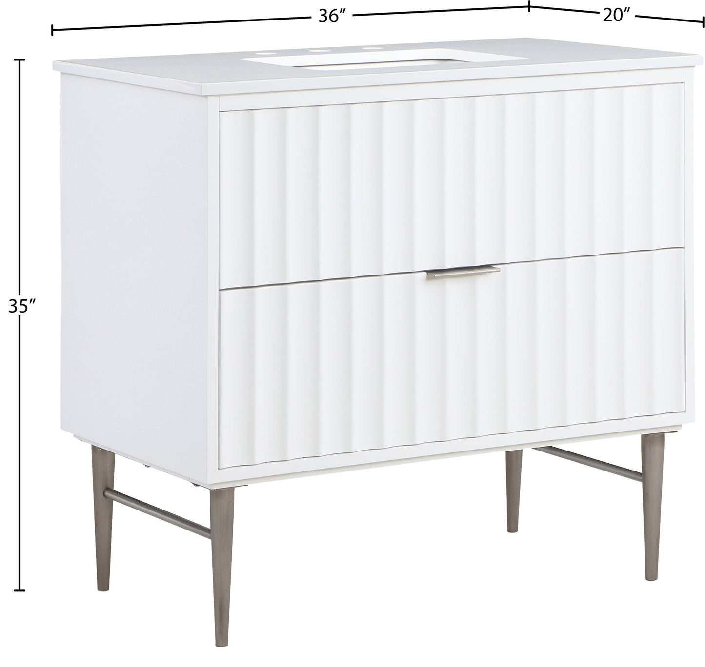 Modernist - Bathroom Vanity With Chrome Legs