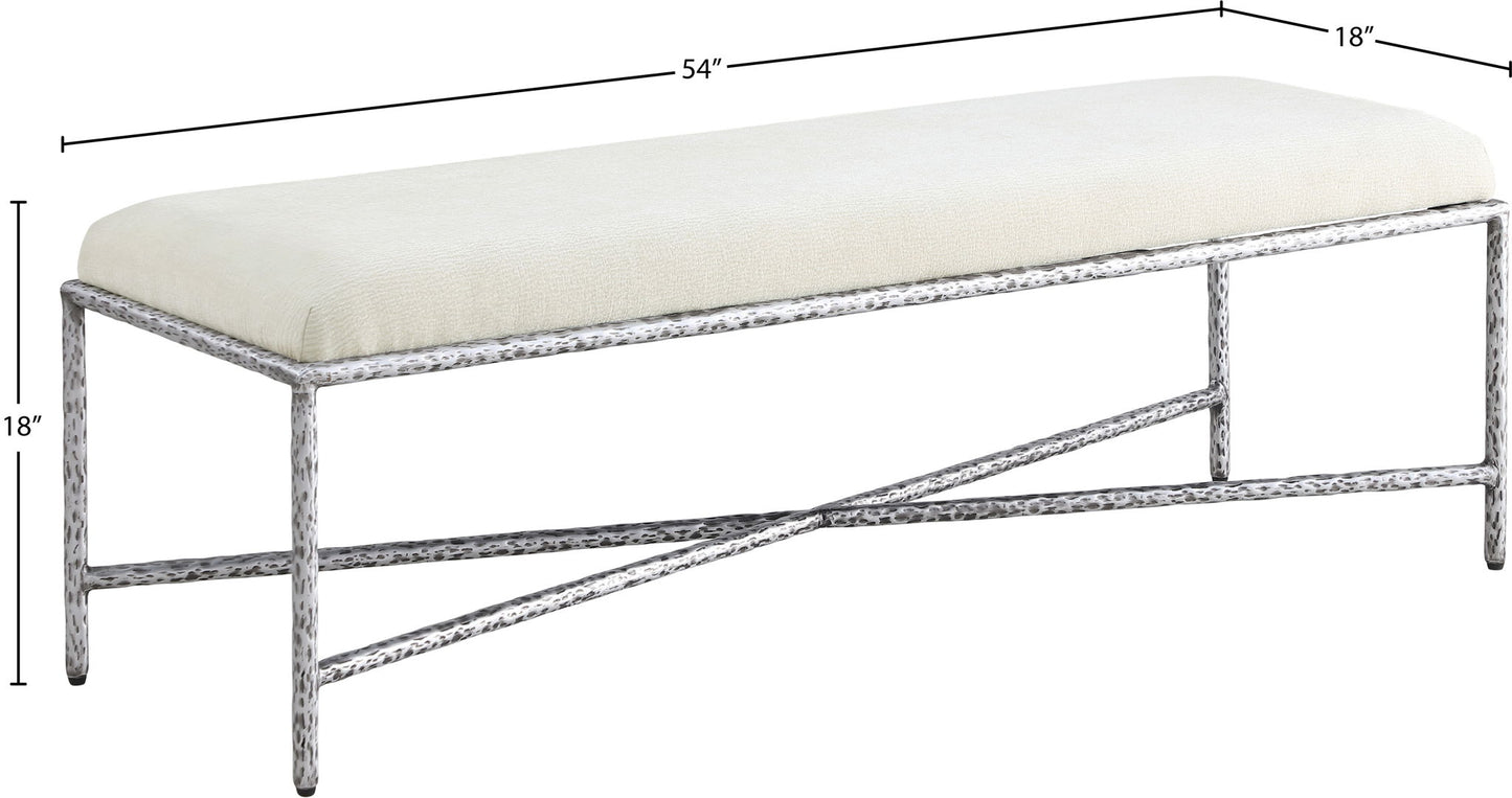 Valley - Bench With Silver Frame