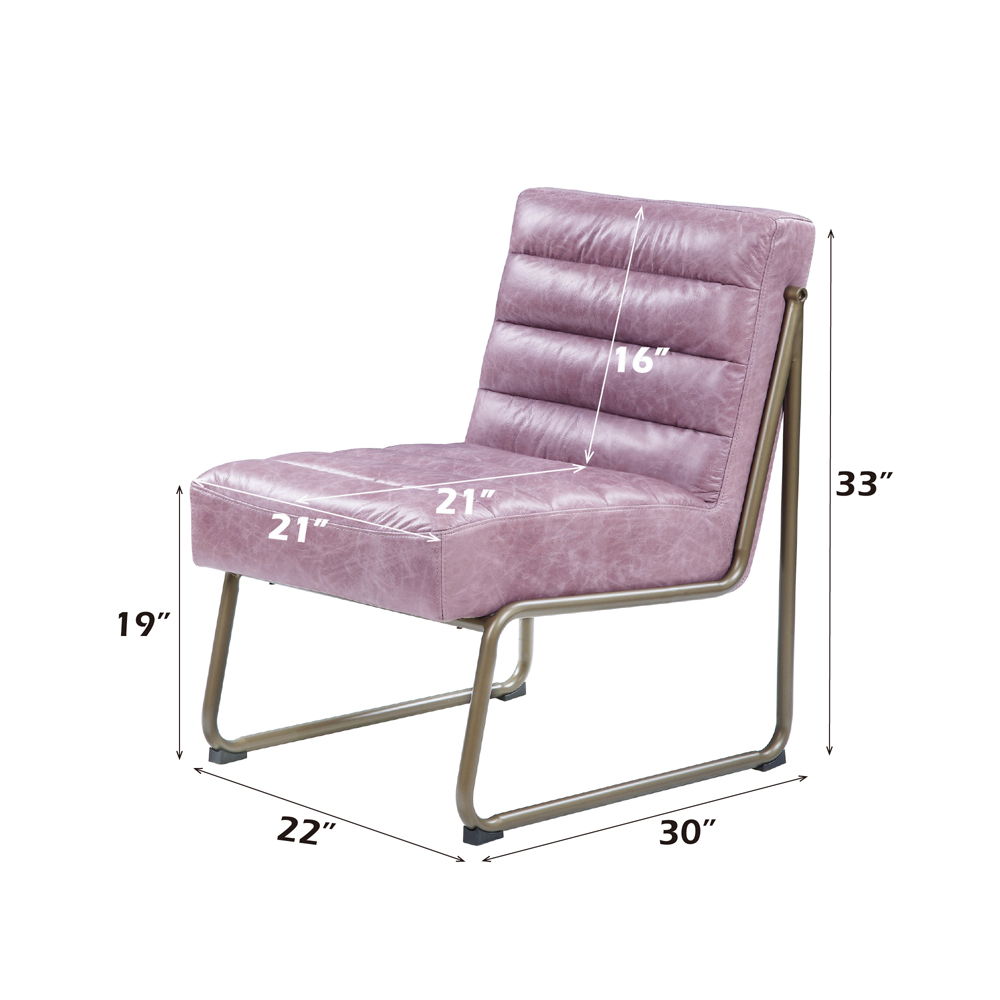 Loria - Accent Chair - Wisteria Top Grain Leather