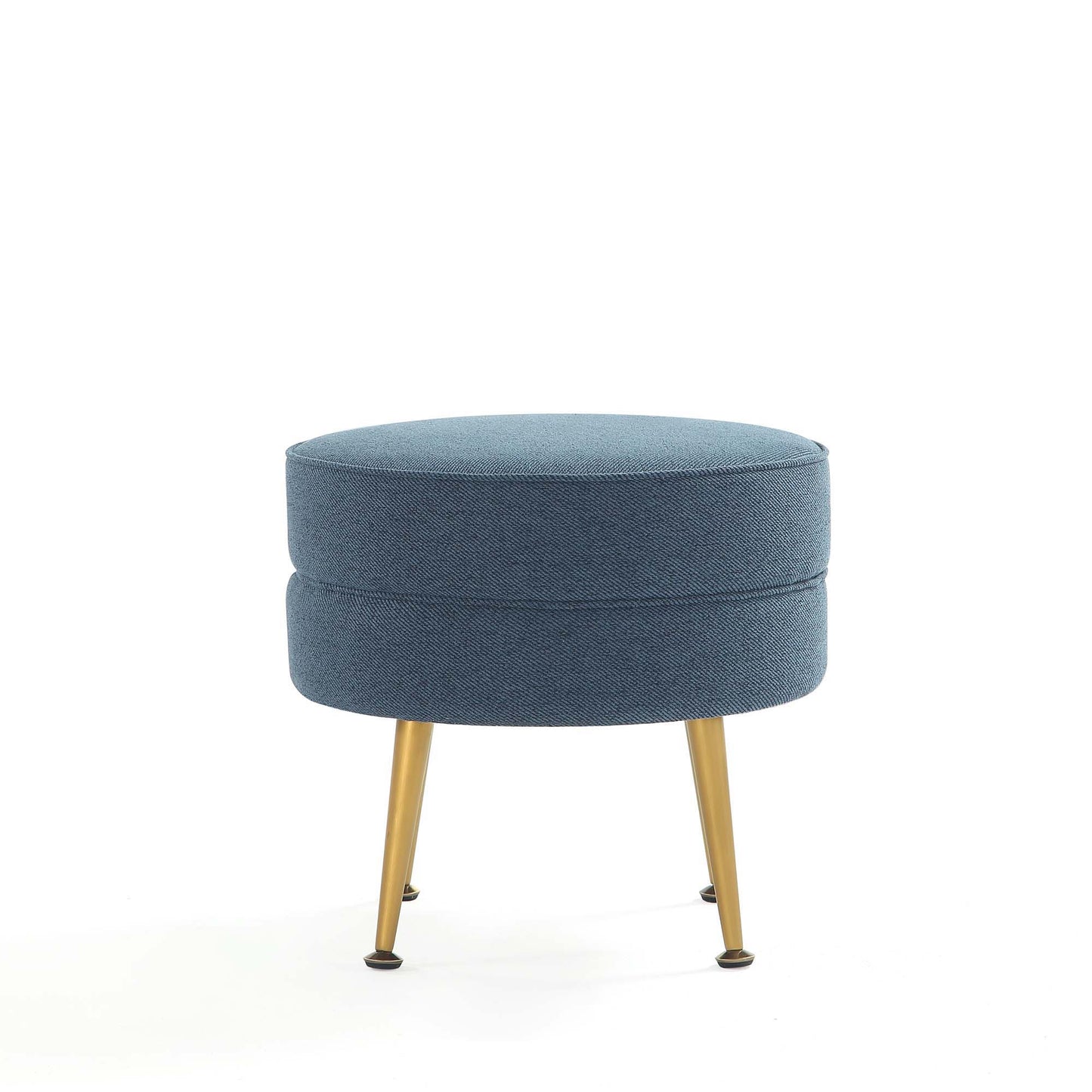 Manhattan Bailey - Accent Ottoman With Gold Chrome Legs