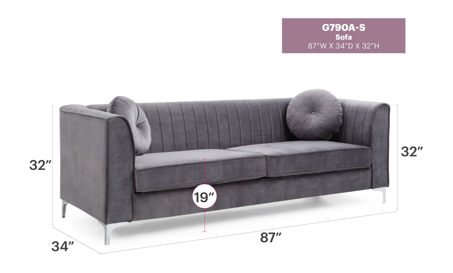 Glory Furniture - Delray - Sofa