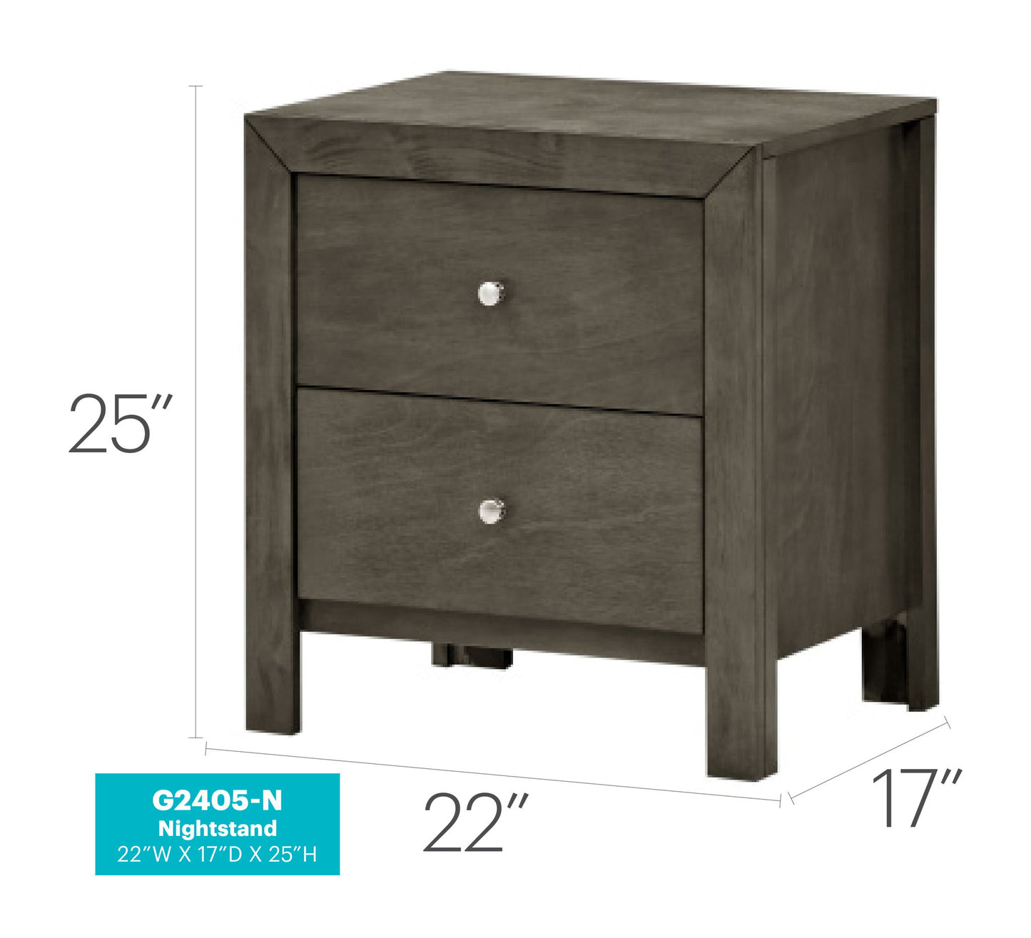 Glory Furniture - Burlington - Nightstand