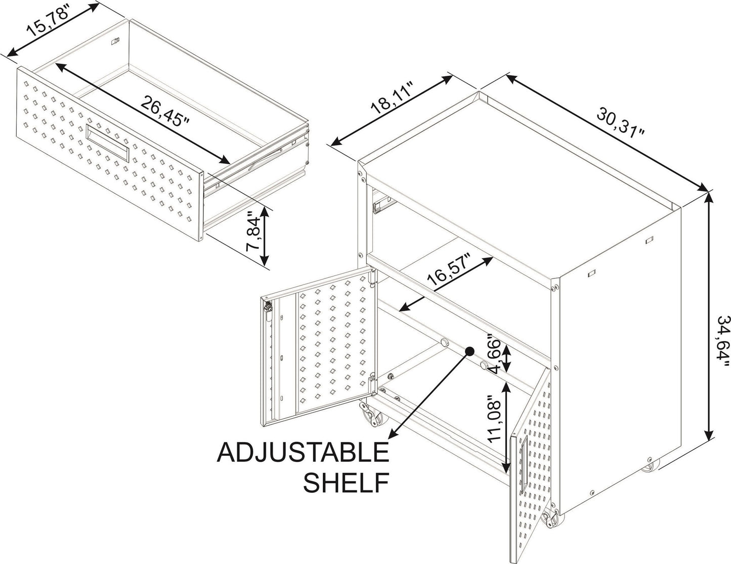 Manhattan Fortress - Rolling Garage Cabinet