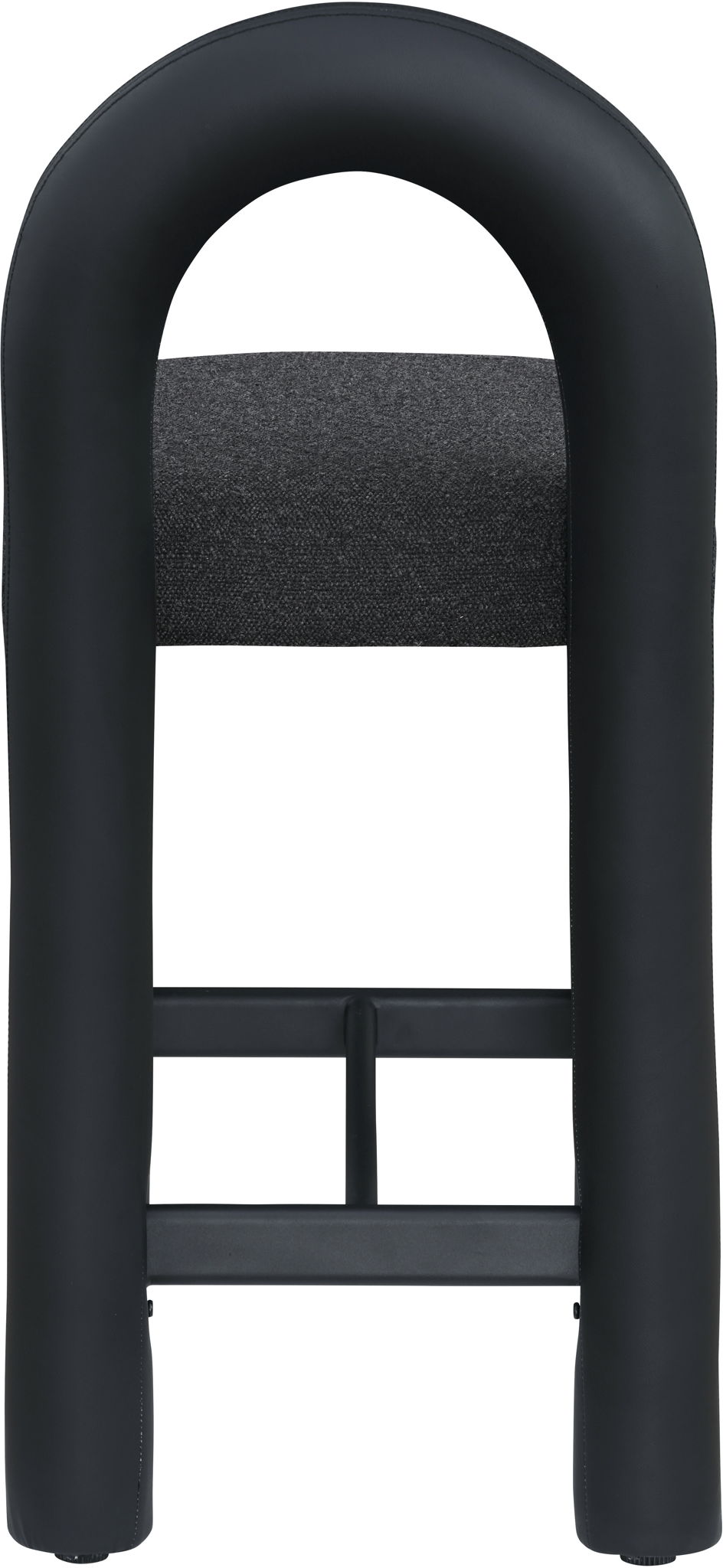 Amari - Vegan Leather and Boucle Fabric Stool