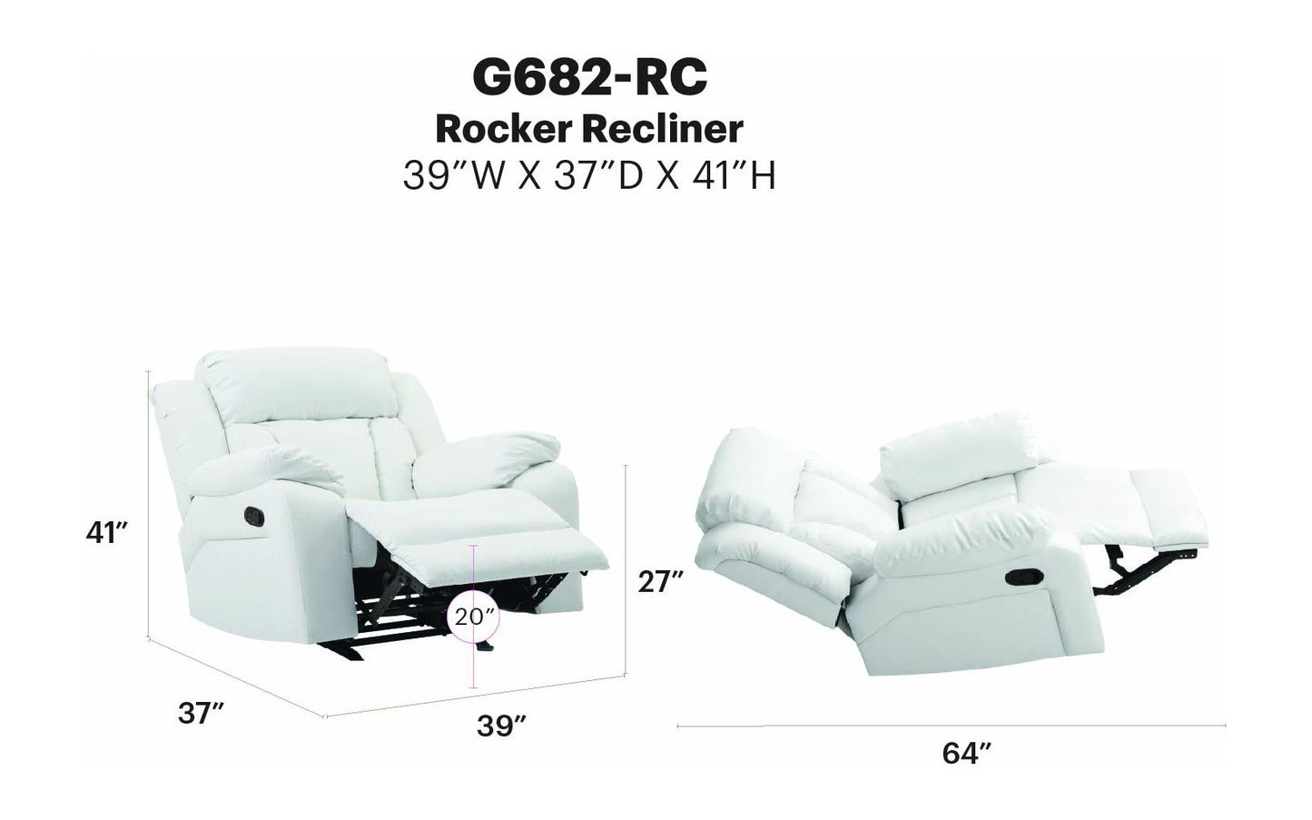 Glory Furniture - Daria - Rocker Recliner