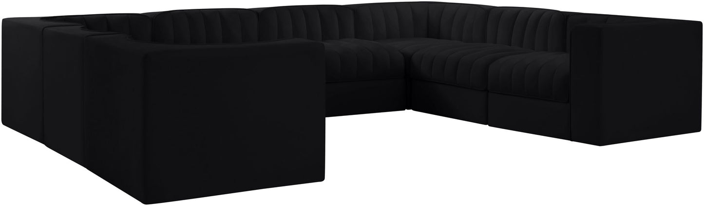 Rummi - Velvet Performance Fabric Upholstered Modular Sectional