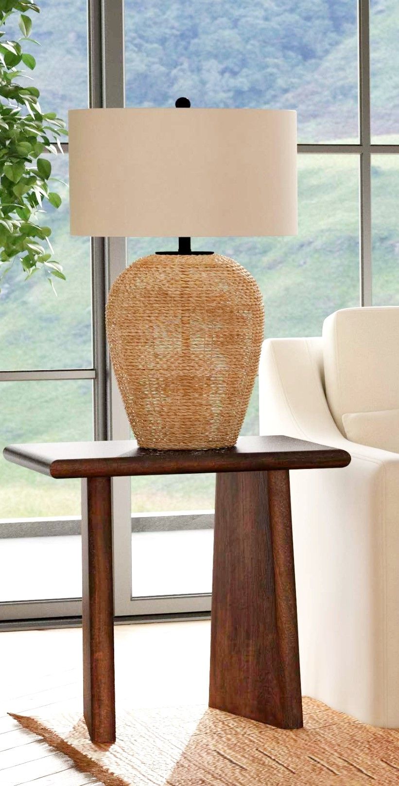 Lasso - Square End Table - Antique Natural Mango With Sandblasting