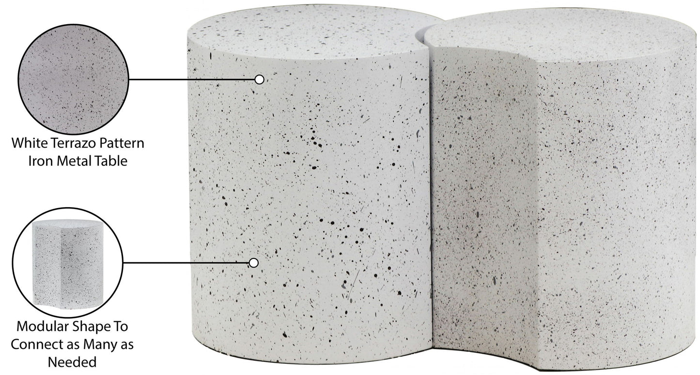 Dimple - End Table - Terazzo Finish