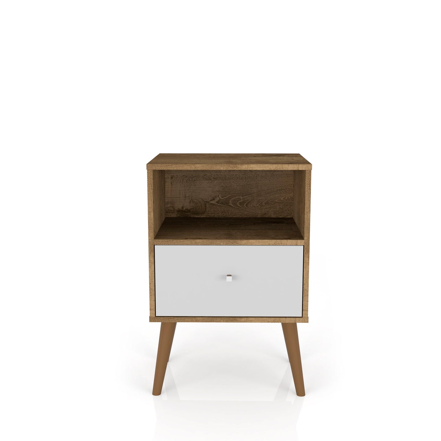 Manhattan Liberty - Nightstand Wtth Rustic Brown Frame