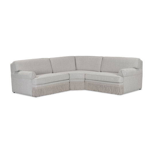 Yvette - 3-Piece Performance Boucle L-Sectional - Warm Gray
