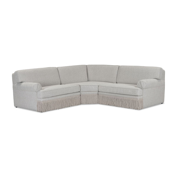 Yvette - 3-Piece Performance Boucle L-Sectional - Warm Gray