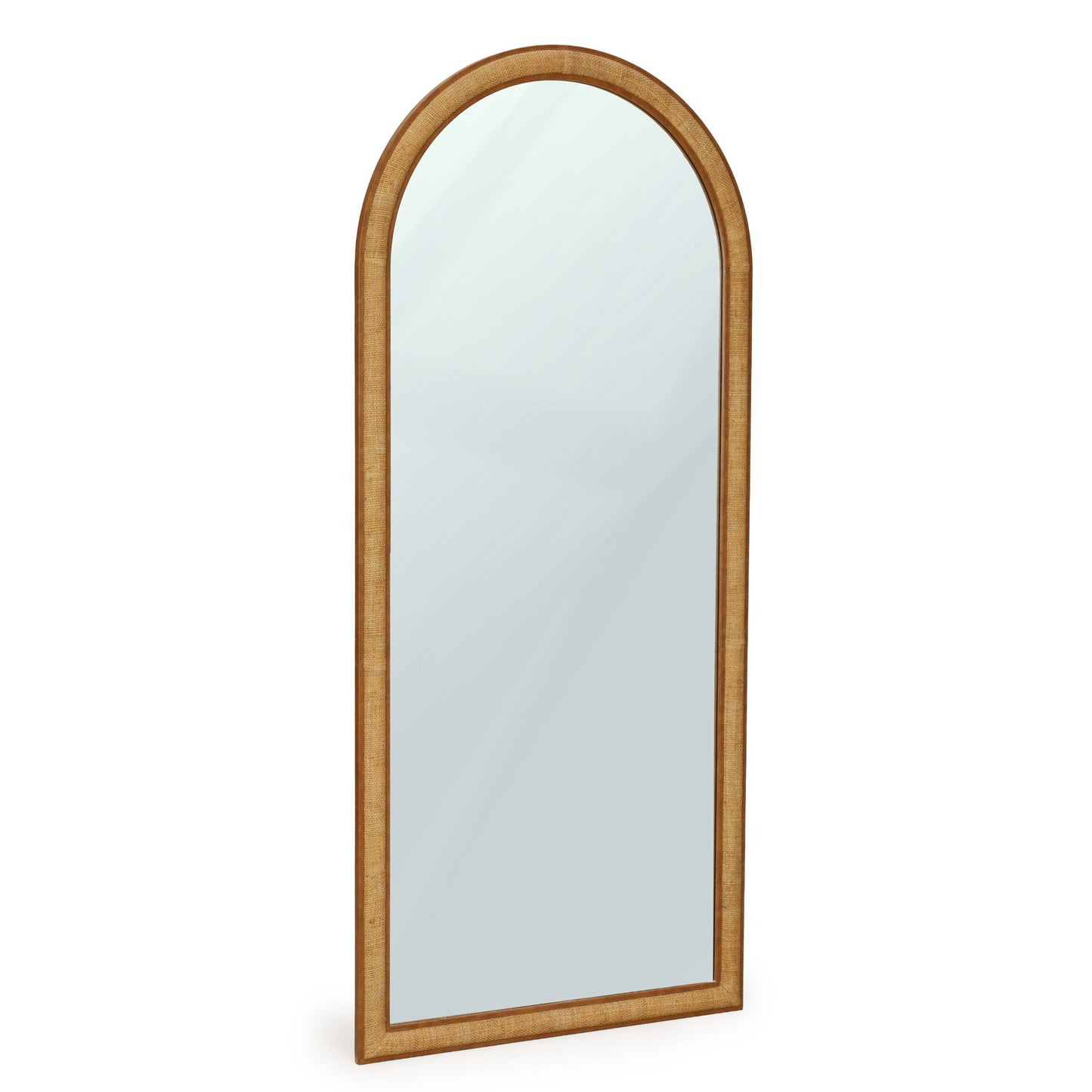 Arch - Raffia Contract-Grade Floor Mirror - Natural