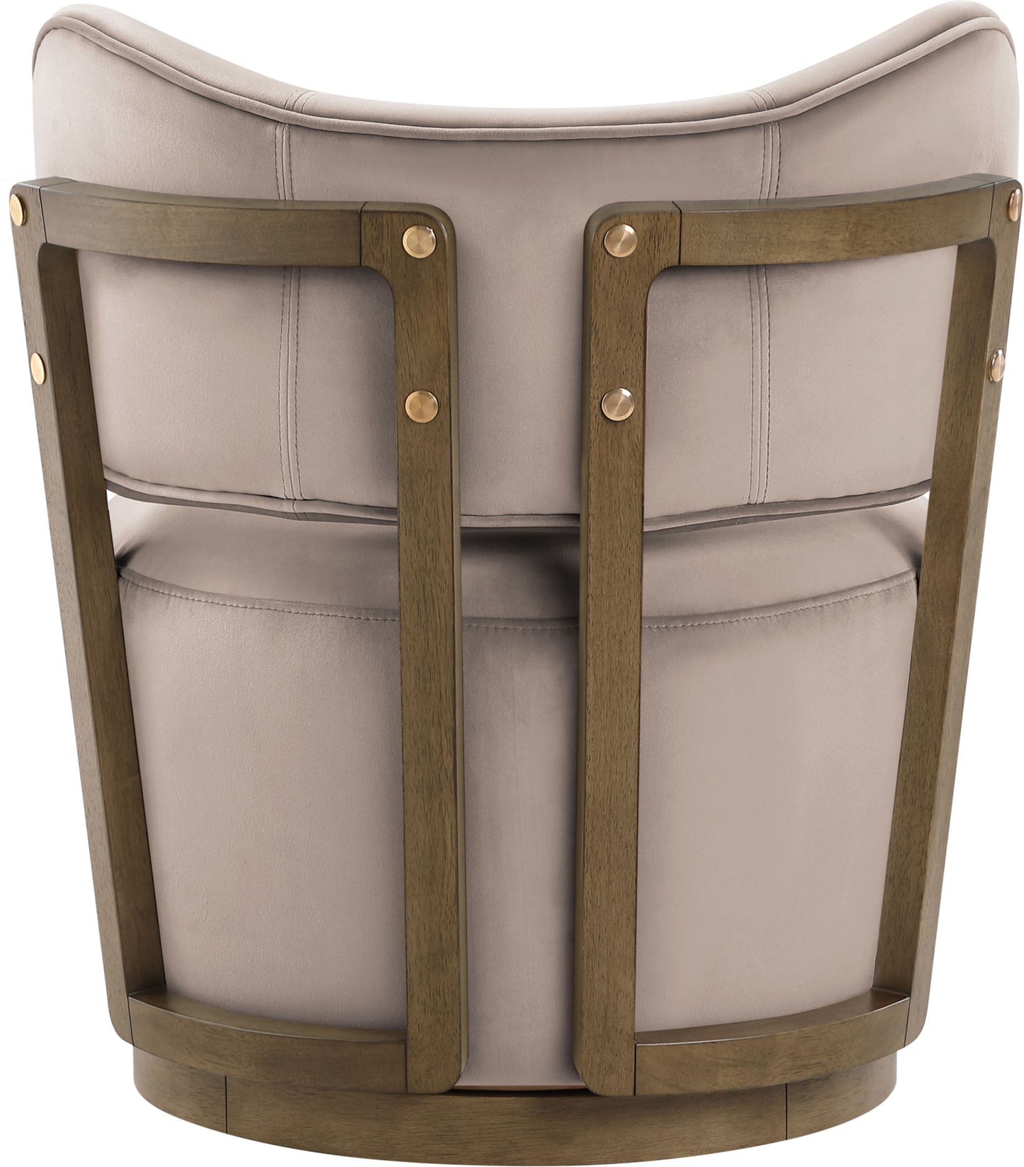 Elara - Velvet Upholstered Swivel Accent Chair - Taupe