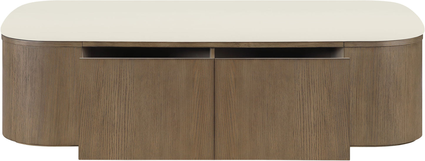 Velden - Upholstered Storage Bench With Stained Brown Base