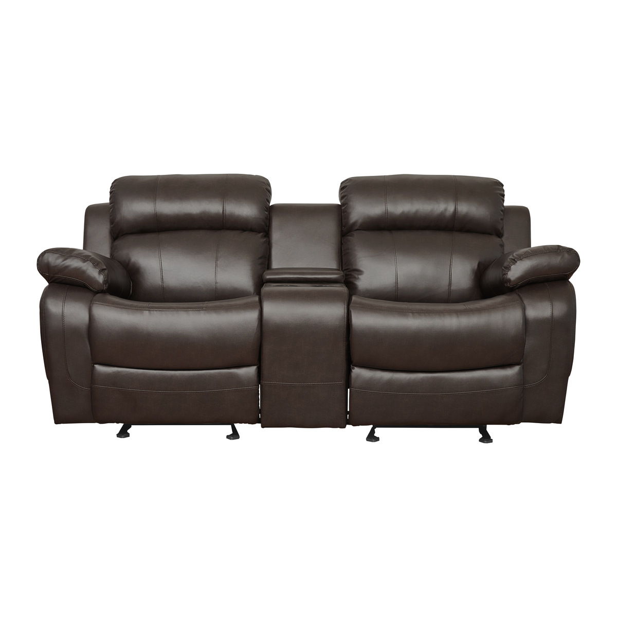 Marille Double Glider Reclining Love Seat with Center Console