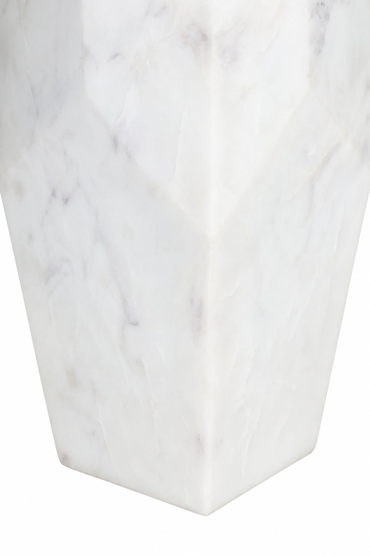 Seraphine - Genuine Marble And Linen Textured Fabric Table Lamp