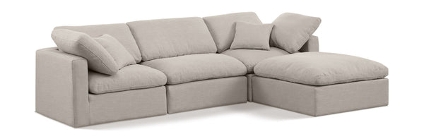 Indulge - Linen 4 Piece Modular Sectional With Chaise