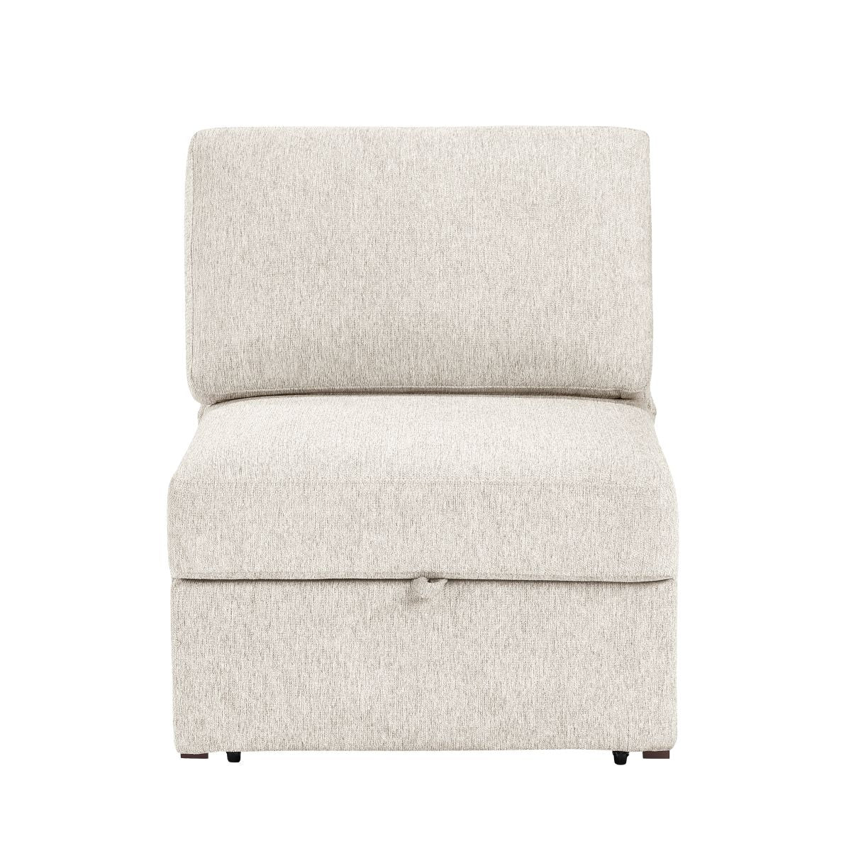 Isla 4-Piece Sectional with Reversible Chaise, Pull-out Bed, Hidden Storage and Click Motion Back