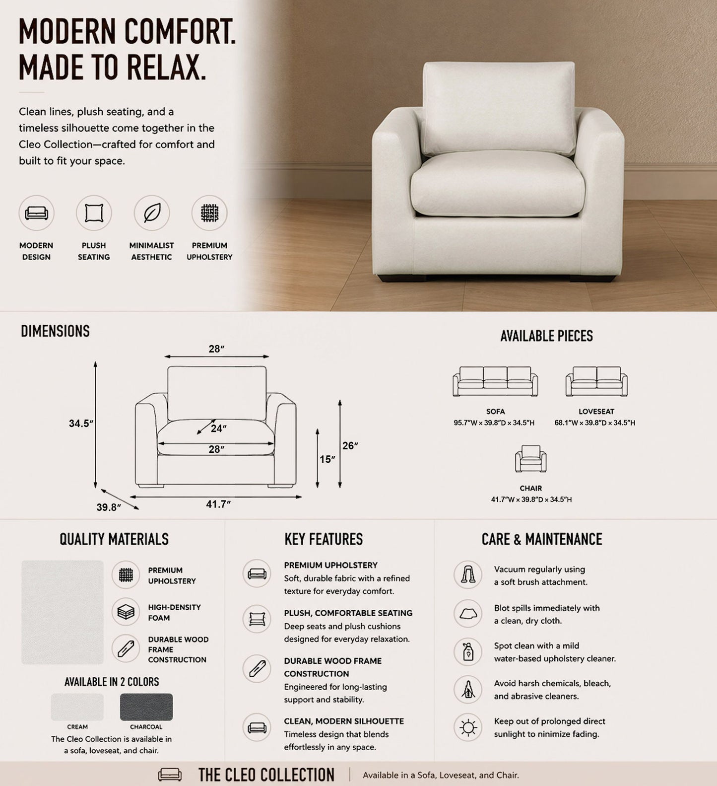 Manhattan Cleo - Upholstered Accent Chair