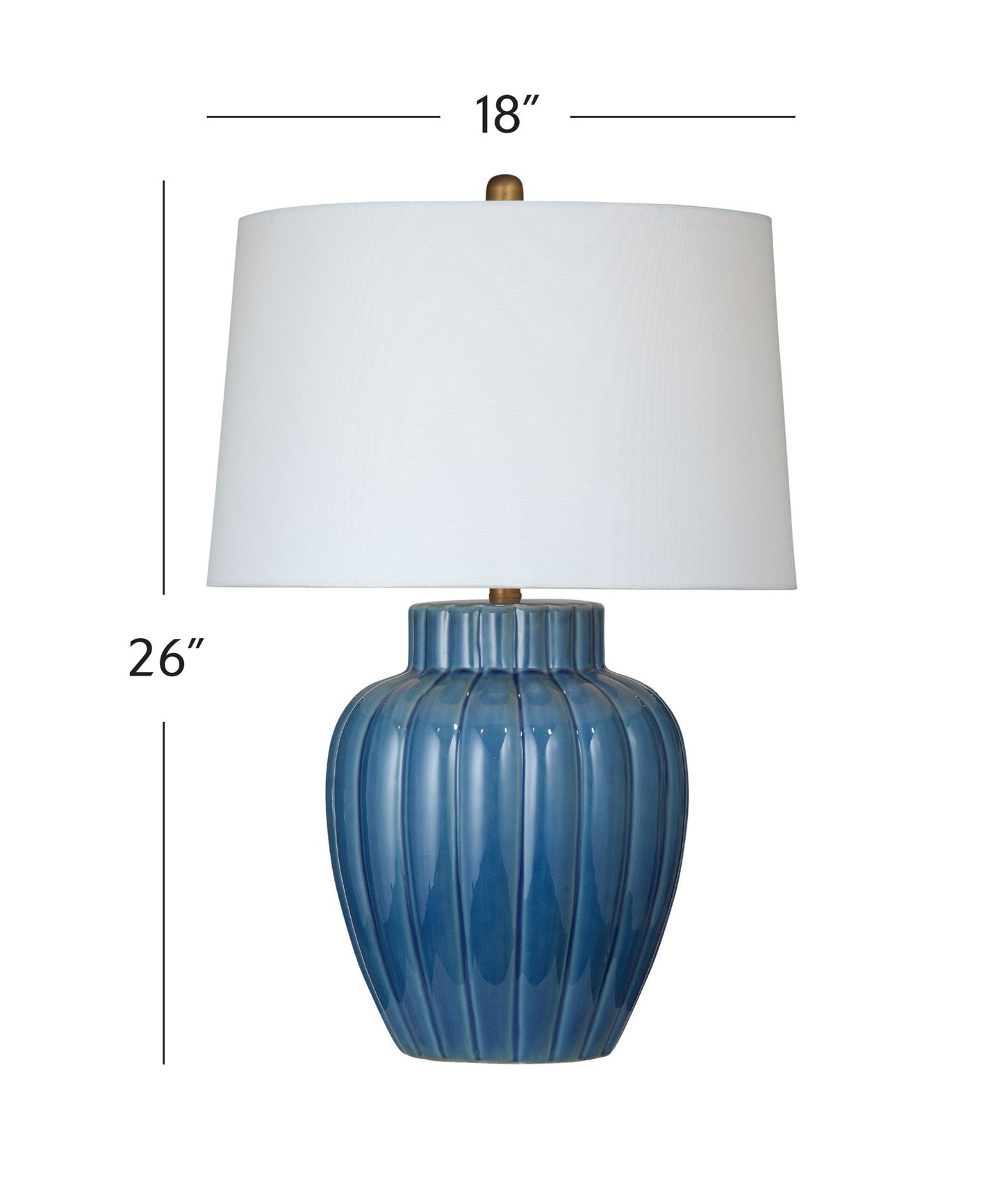 Avery - Table Lamp - Blue / White