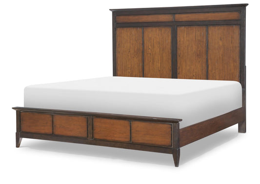 Fenmore - Complete Queen Panel Bed - Mocha And Distressed Cherry