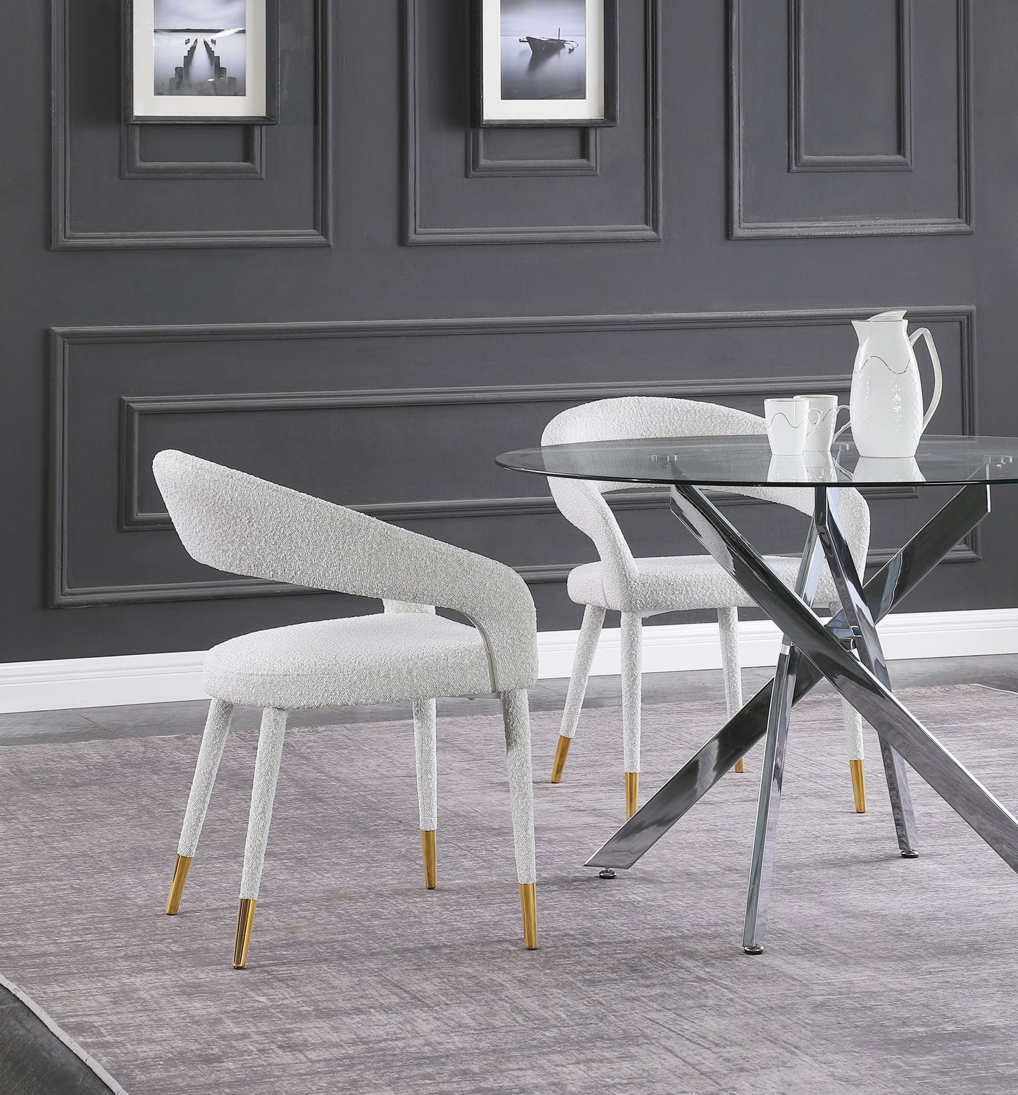 Destiny - Fabric Dining Chair - Cream