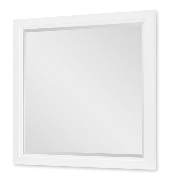 Horizons - Beveled Mirror - Pure White / Natural Oak