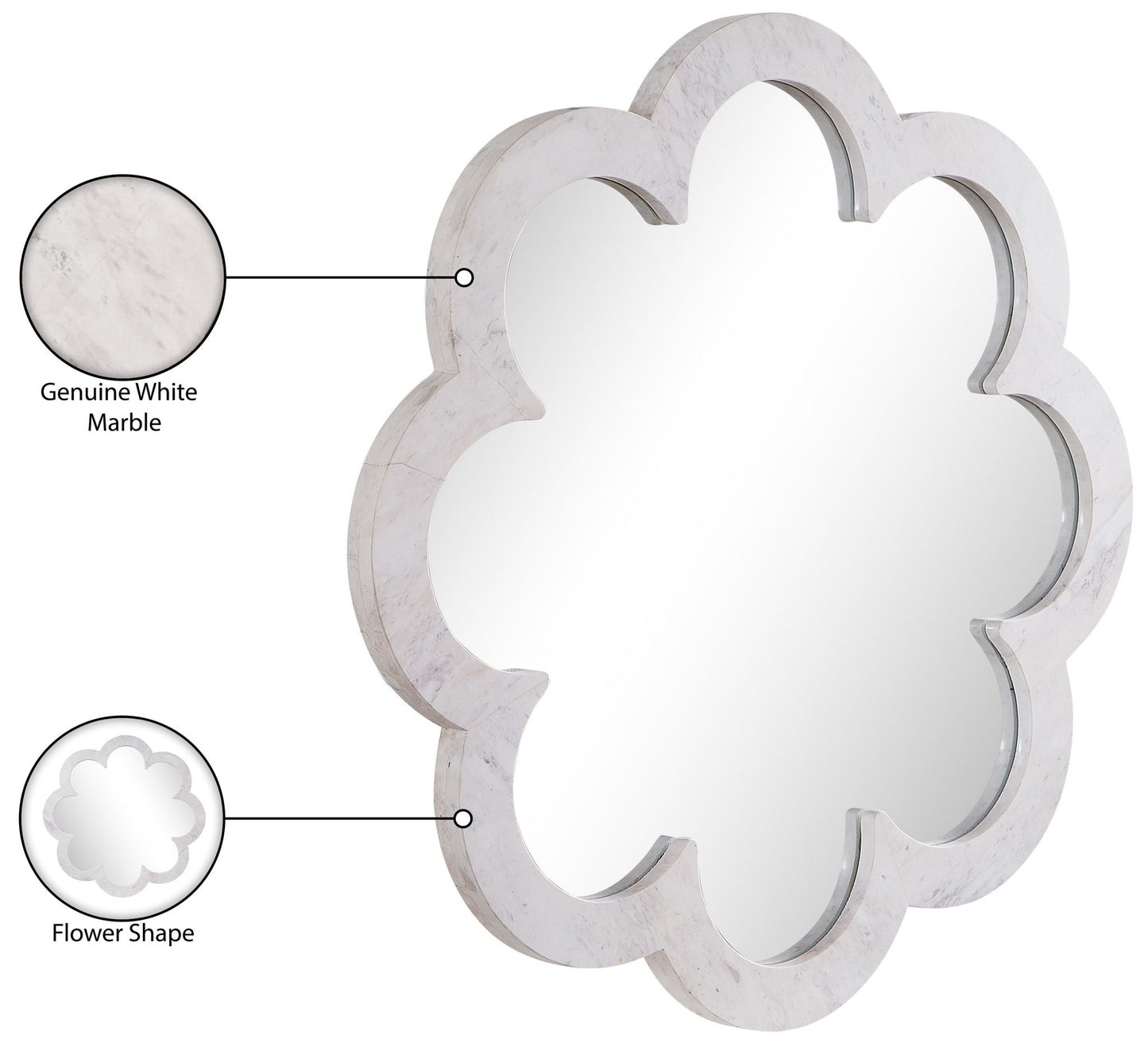 Vicenza - Genuine Marble Frame Mirror