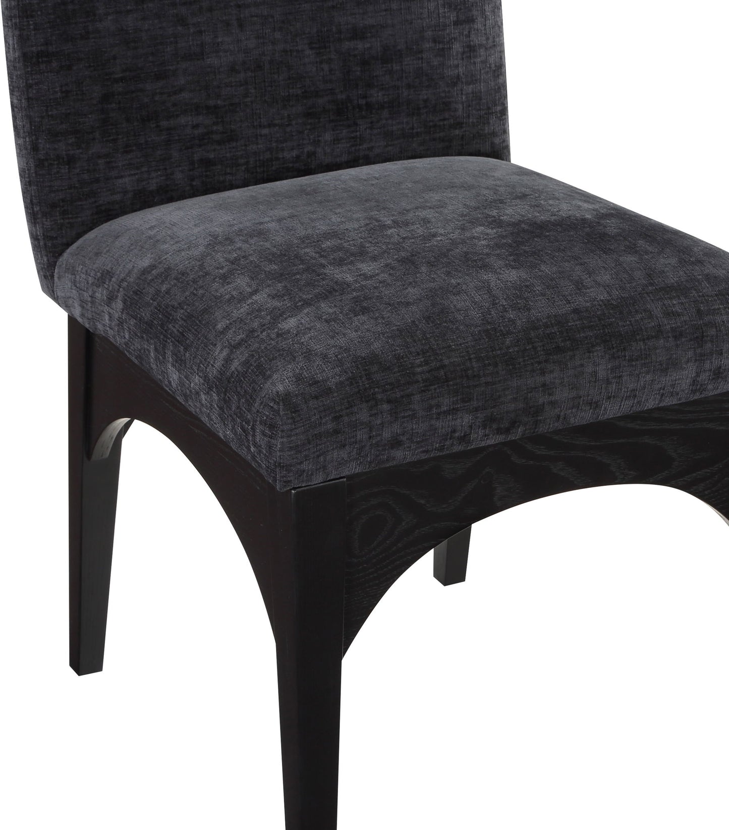 Waldorf - Chenille Dining Side Chair With Black Legs