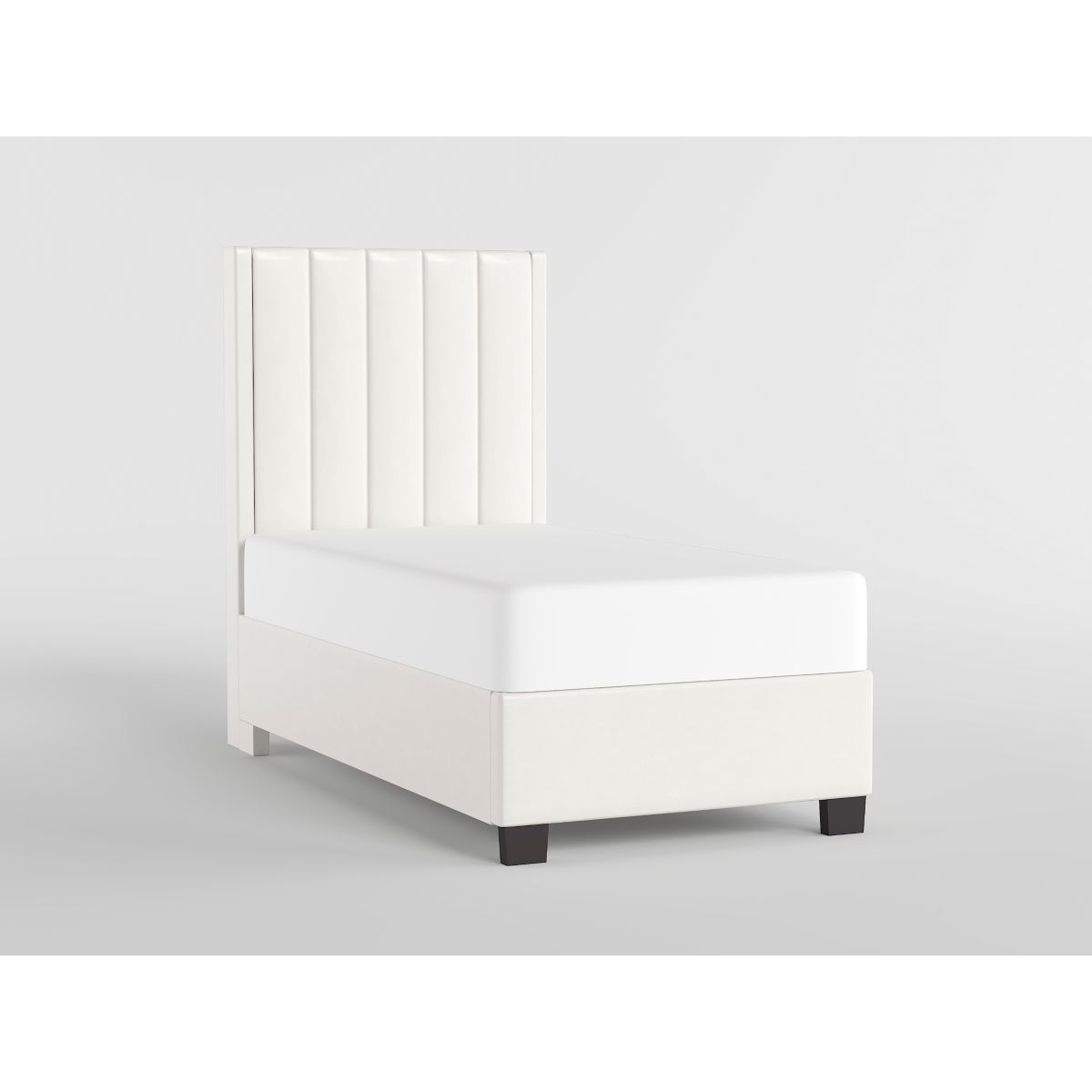 39" White Vinyl Platform Bed