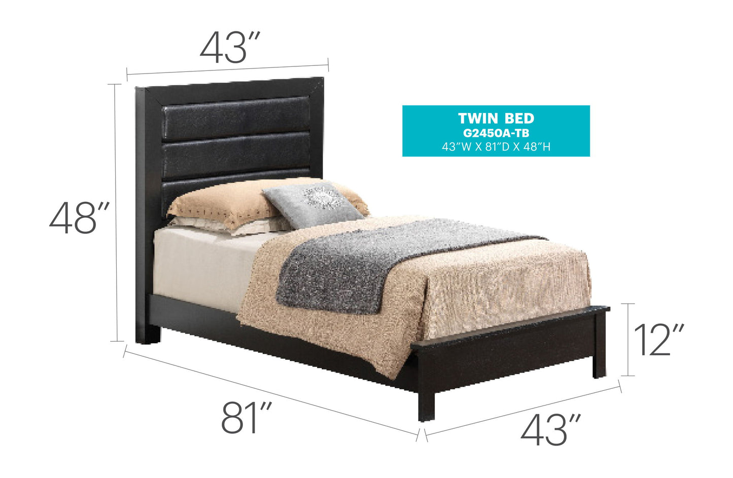 Glory Furniture - Burlington - Upholstered Bed