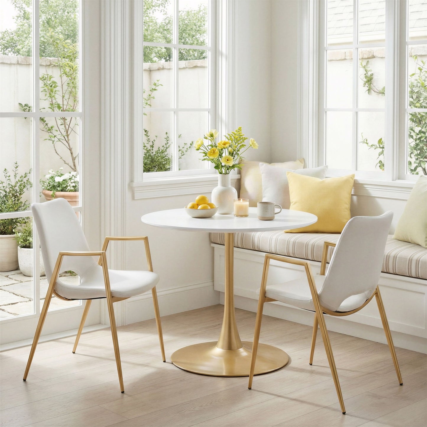 Desi - Dining Chair With Gold Legs (Set of 2)