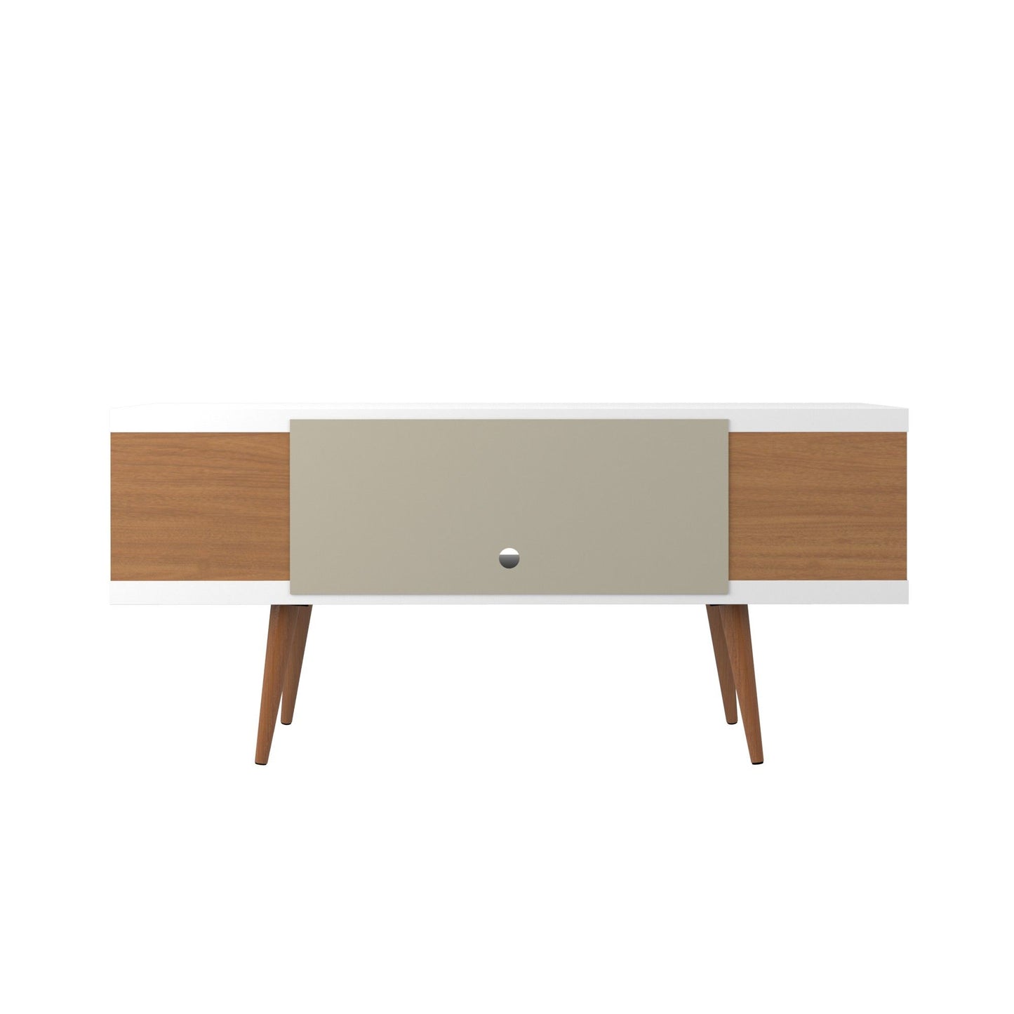 Manhattan Utopia - TV Stand - Maple Cream And White