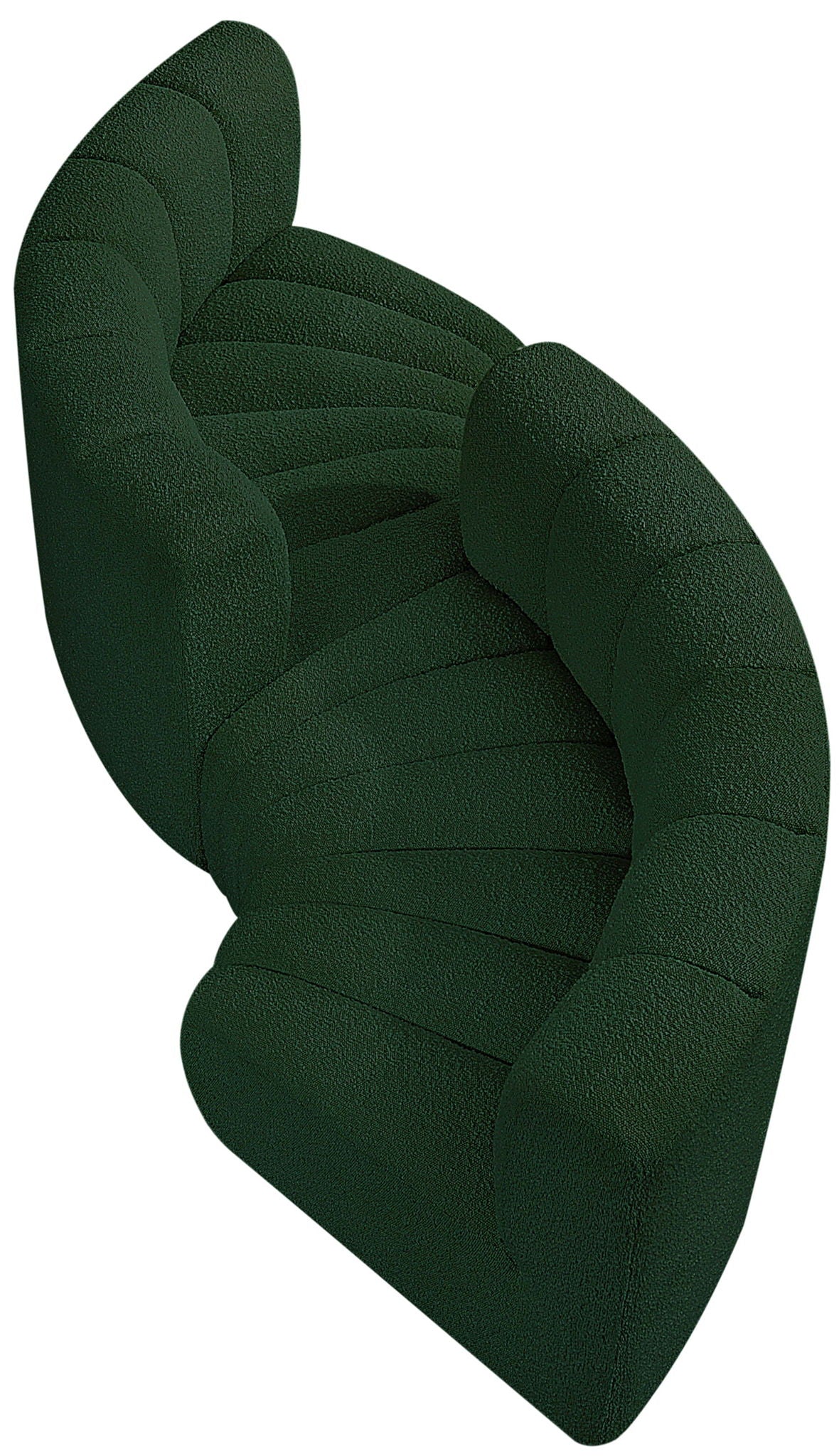 Arc - Boucle Fabric 4 Piece Curved Modular Sofa
