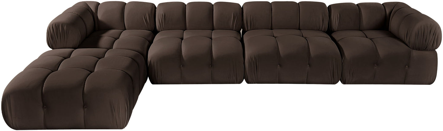 Orin - Fabric Velvet 5 Piece Modular Sectional