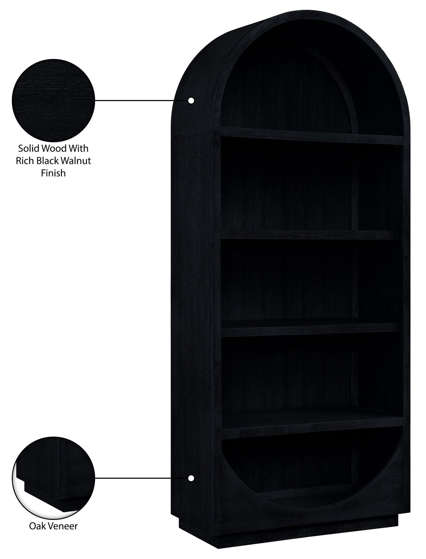 Hearth - Oak Veneer And Solid Wood Bookcase