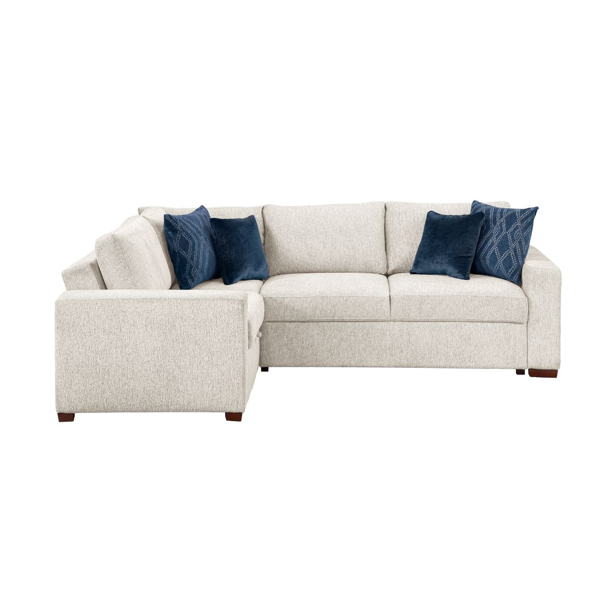 Isla 3-Piece Sectional with Pull-out Bed and Click Motion Back