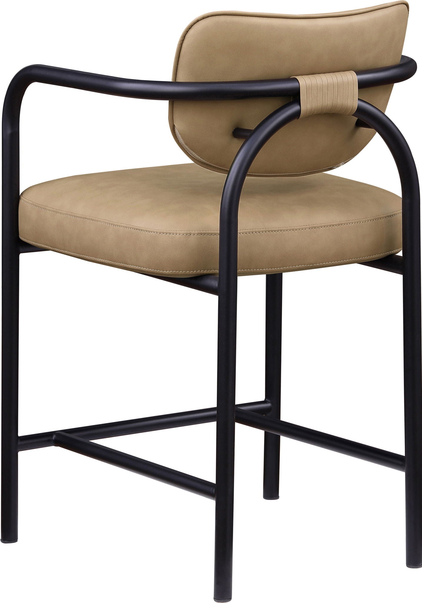 Serava - Faux Leather Upholstered Bar Stool - Tan