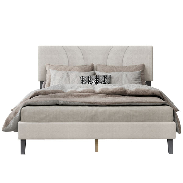 Queen Bed (Beige)