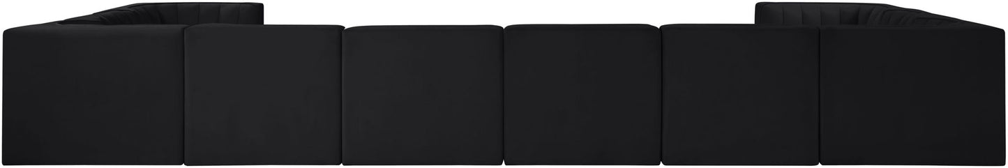 Rummi - Velvet Performance Fabric Upholstered 10 Piece Modular Sectional