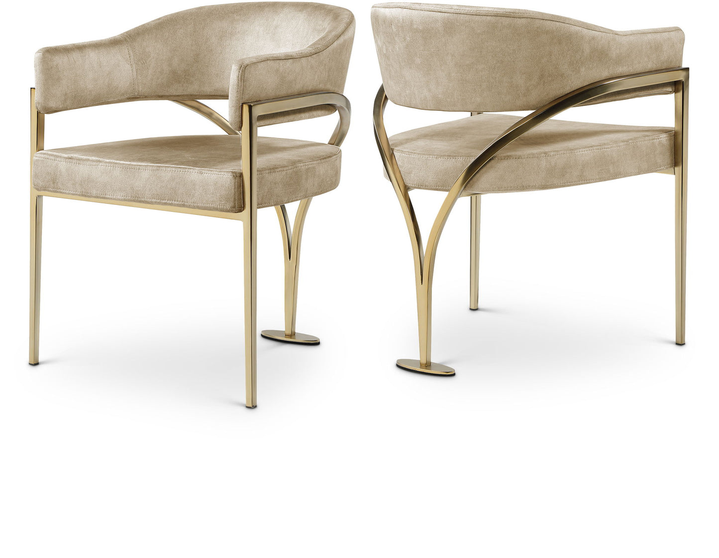 Madelyn - Dining Chair (Set of 2) - Brushed Brass