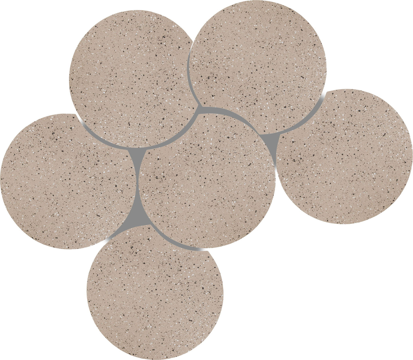Dimple - 6 Piece Modular Coffee Table - Terazzo Finish