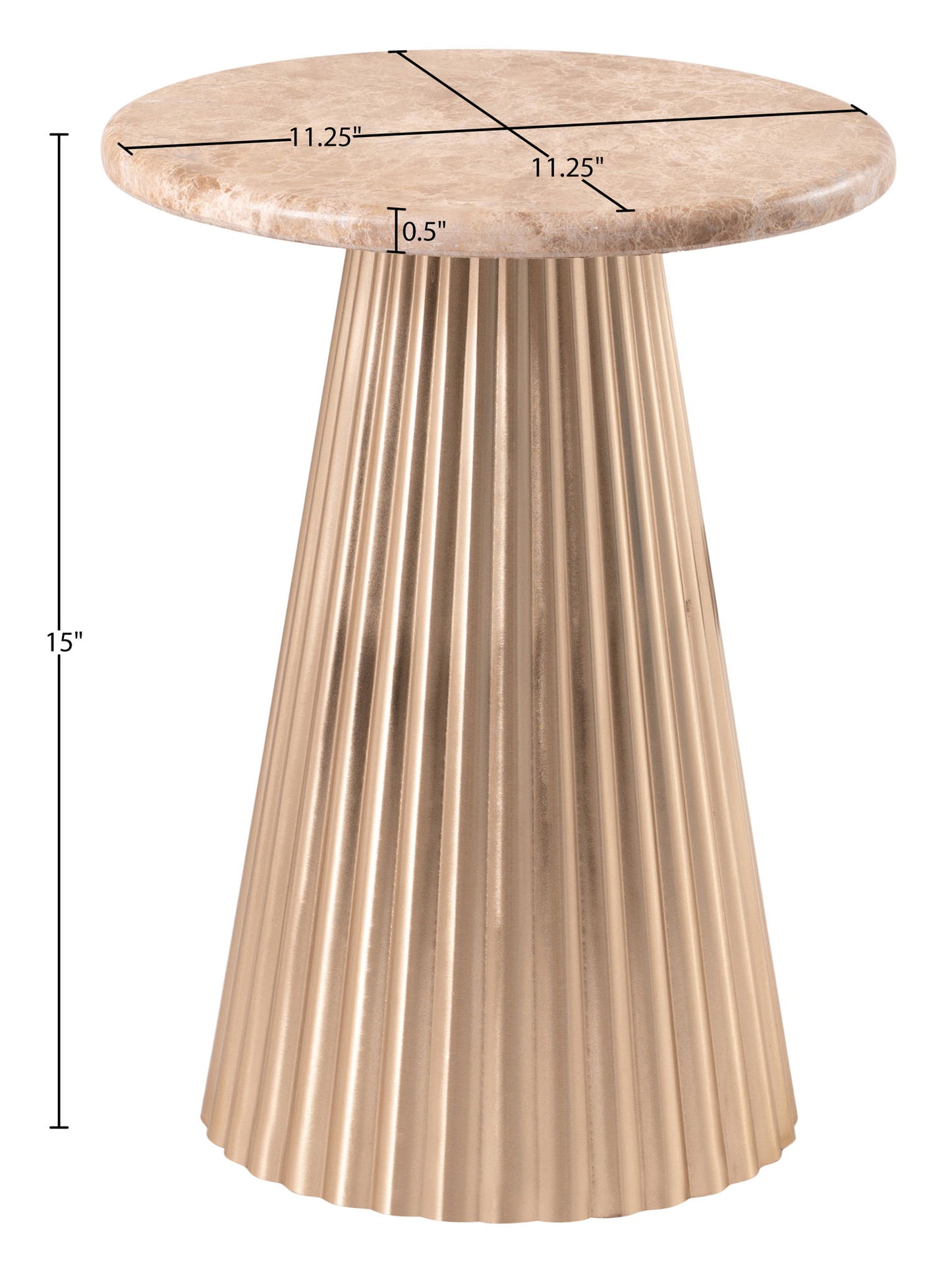Cindra - Genuine Marble Top And Iron Base Table