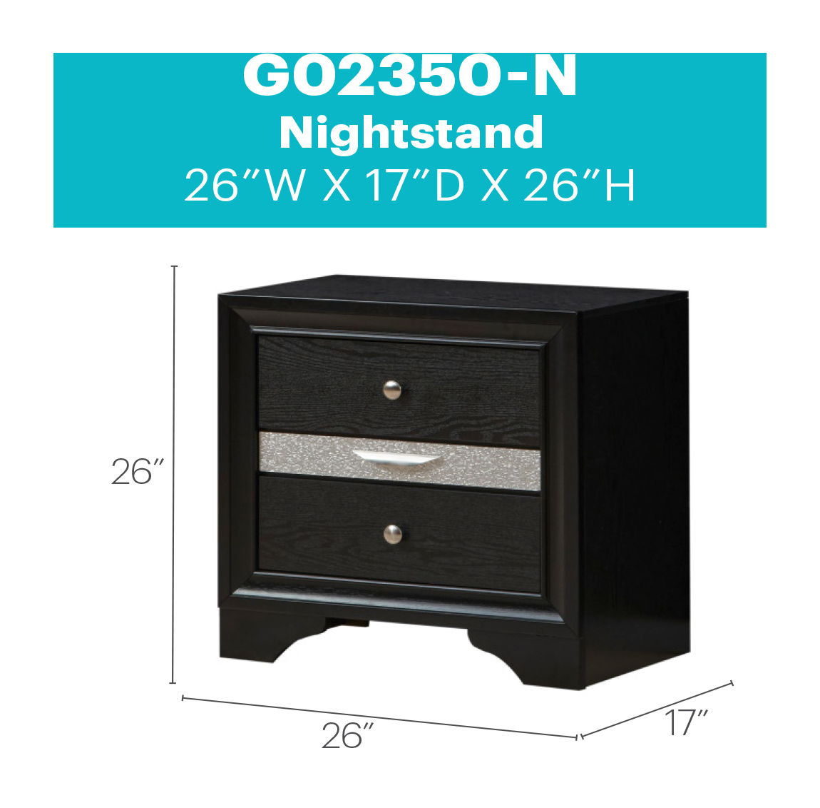 Glory Furniture - Madrid - Nightstand