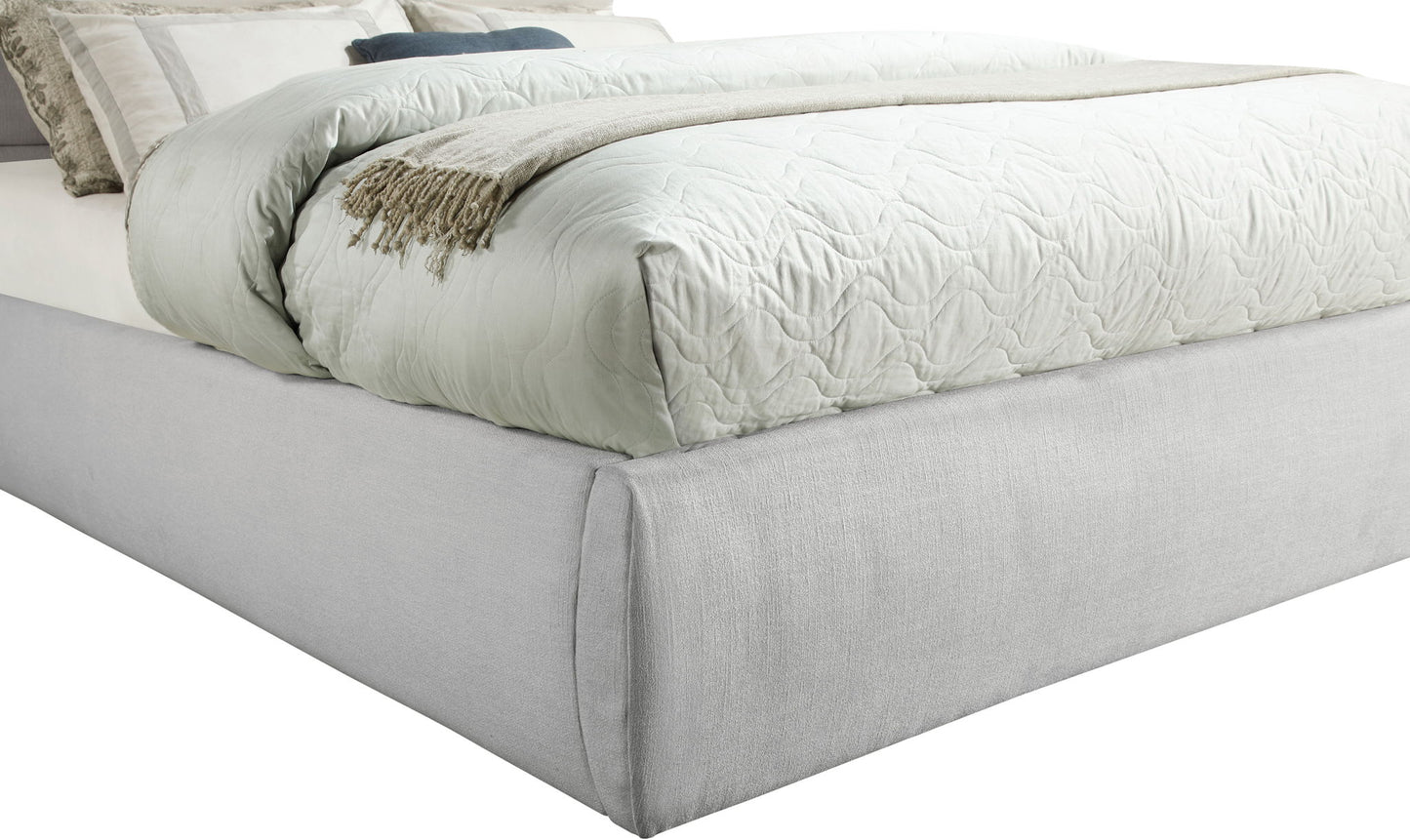 Adam - Linen Fabric Bed With 70.5" Headboard