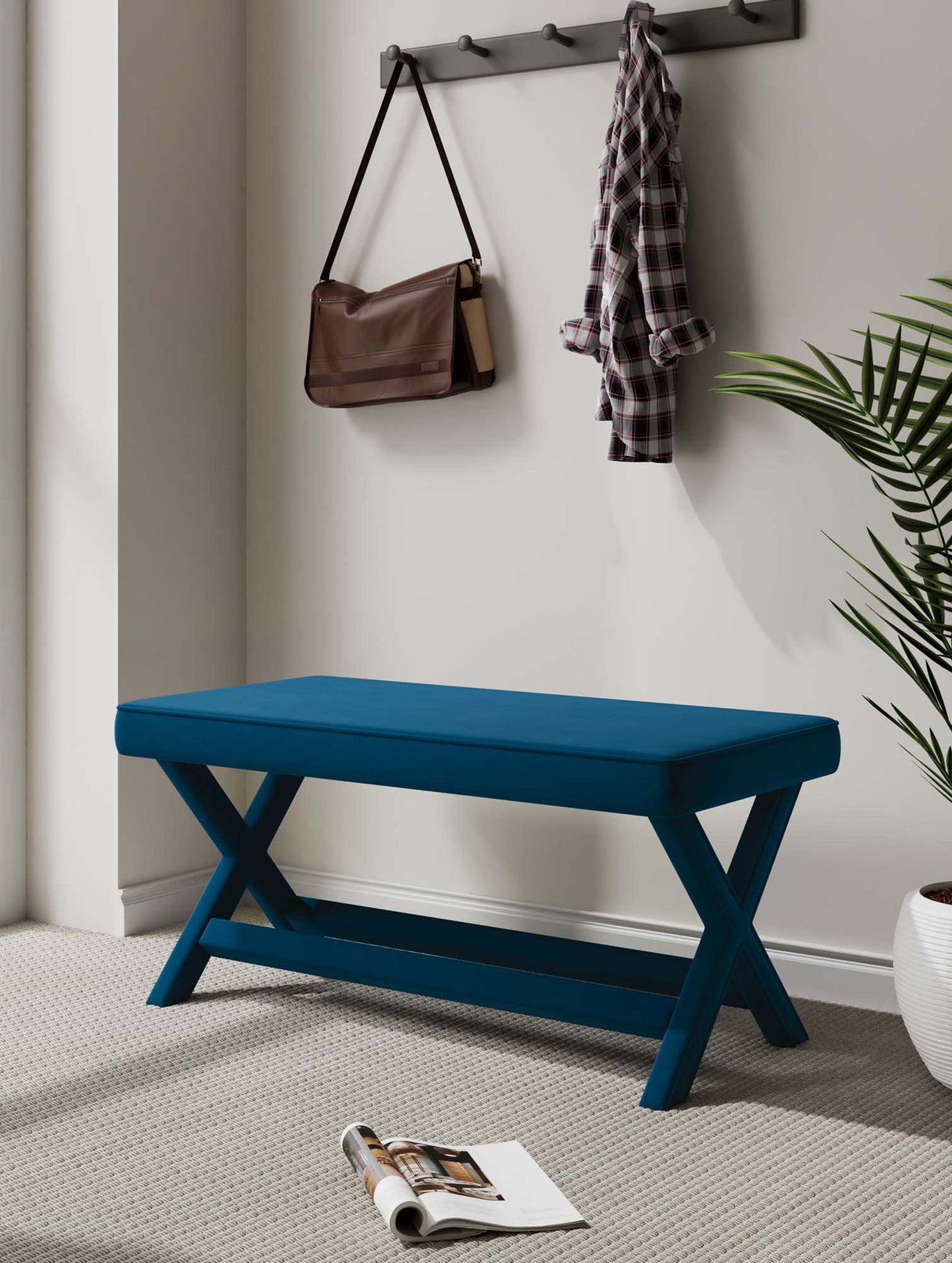 Manhattan Abigail - Velvet Accent Bench